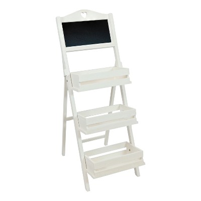 Sunnydaze Country Heart Ladder Plant Stand with Chalkboard - XX” H