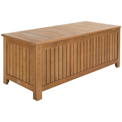 Abri Natural Teak Eucalyptus 47.6 Inch Outdoor Deck Box