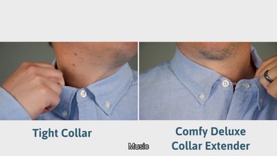 Comfy Clothiers Deluxe Collar Extenders, 6-pack, Black And White