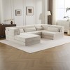 Whisen Modern Compression Loveseat, Convertible Floor Sofa Bed,DIY Boneless Modular Sectional Couch, No Assembly Required - 2 of 4