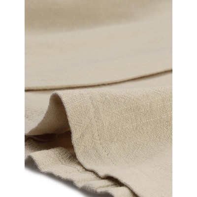 INSPIRE CHIC Women's Notch Lapel One Button Casual Suit Linen Blazer Beige Large — фото 5
