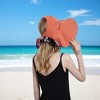 Anna-Kaci Wide Brim Sun Hat with Ponytail Hole Neck Tie Closure and Patterned Lining for UV Protection and Outdoor Style - 2 of 4