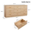SKRAN 9 Drawer Dresser, 62.9" Large Deep Chest of Drawers,Wood Storage Dresser with Gold Handles for Living Room, Hallway, Nursery - 3 of 4