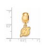 Black Bow Jewelry 14k Yellow Gold Plated Sterling Silver New Jersey Devils NHL Bead Charm - 3 of 4
