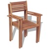 vidaXL Stackable Patio Chairs 2 pcs Solid Teak Wood - 2 of 4