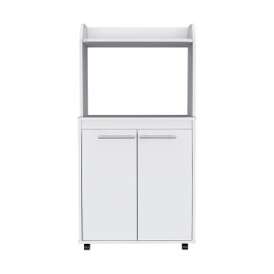 NicBex 1 Drawer Rolling Kitchen Island Cart with 2 Open Shelves,Kitchen Island on Wheels with Storage,Island Table for Kitchen - 1 of 4