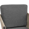 Barton 3PCS Outdoor Patio Conversation Set Chat Bistro Set (2) Chairs Armrest and Glass Table, Grey - 4 of 4