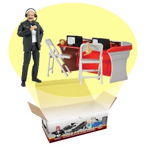 Deluxe Commentators Playset with Announcer Figure for WWE & AEW Wrestling Action Figures - 1 of 2