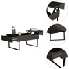 NicBex Coffee Tables for Living Room Lift Top Rectangle Modern Coffee Table with 1 Drawer and 2 Metal Legs, Spacious Top, Espresso - 3 of 4