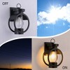 6.7" Metal Wall Light with Clear Glass Shade, Waterproof Lantern Sconce for Porch, Entryway, Garage, Yard, Matte Black - 2 of 4