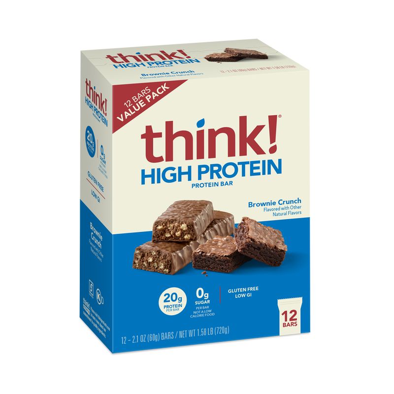 think! High Protein Brownie Crunch Bars, 1 of 12