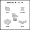 8Pcs BIAB Geometric Circle Print Reversible Bedding Set, Contemporary Style Lightweight Bed Set with Quilt, Sheets and Pillows - 4 of 4