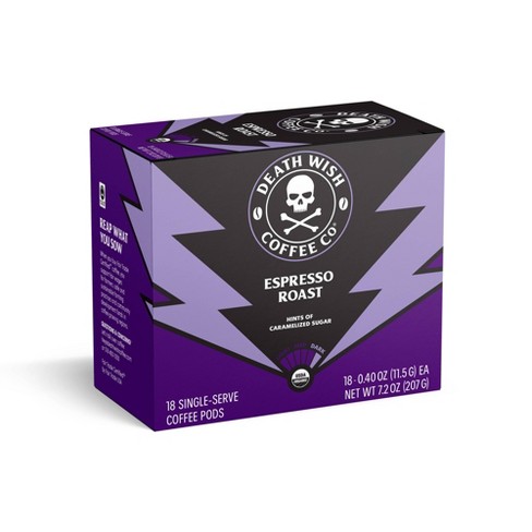 Death Wish Coffee Espresso Roast Single Serve Pods 18ct Target