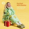 Joyfy Wearable Blanket Hoodie for Kids Adults, Christmas Oversized Flannel Fleece Sweatshirt Blanket, Cozy Blanket Birthday Gift for Family Girls Boys - 2 of 4