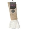 Memoi Women's Delicate Lace Slant Ribbed Crew Socks - 3 of 4