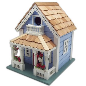 Home Bazaar 9.75" Orleans Cottage Bird House Light Blue - 1 of 2
