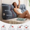 Soft Wedge Teddy Velvet Headboard Pillow w/ Side Pocket - PP Cotton Filled, Triangular Backrest Cushion for Dorm Bed - 4 of 4