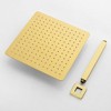ChicFurnit Showerheads Metal Rainfall Shower Head Settings Diverter High Pressure Showerheads Angle Adjustable for Bathroom, Gold, 10"*10"*3.6" - 3 of 4