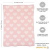 Living Textiles|Chenille Baby Blanket - Pink Hearts - 4 of 4