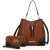 MKF Collection Candice Color Block Bucket Bag with matching Wallet by Mia K - 2 of 4