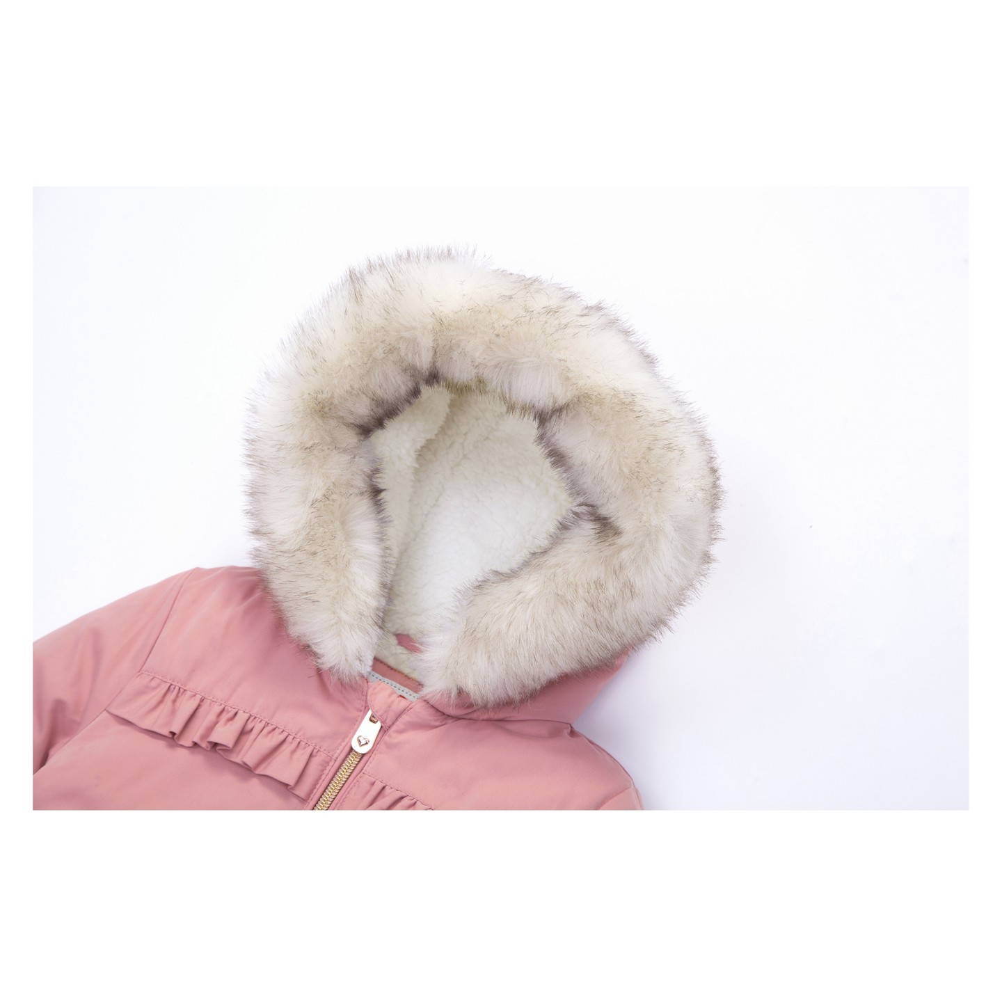 Куртка Rokka&Rolla Fleece Lined Parka Jacket Puffer Coat-Rose Pink, size 4T для девочек, цвет: Розовый — фото 6