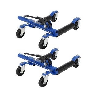 Car Wheel Dolly Jack Set of 2, Heavy Duty Vehicle Rollers Dolly with Twin Rollers & 4" Casters for Garage Repair, Vehicle Moving - 1 of 4