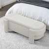 Upholstered Bench with Large Storage Space, End of Bed Storage Bench Ottoman for The Living Room, Entryway - 2 of 4