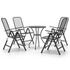 vidaXL Garden Dining Set Charcoal Expanded metal mesh Compact Foldable - 2 of 4
