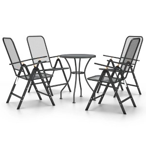 vidaXL 5 Piece Patio Dining Set Expanded Metal Mesh Anthracite - 1 of 1