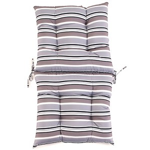 The Lakeside Collection Striped Outdoor Cushion Collection - Gray Stripe High Chair - 1 of 2