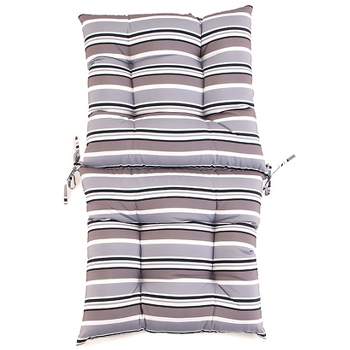The Lakeside Collection Striped Outdoor Cushion Collection - Gray Stripe High Chair