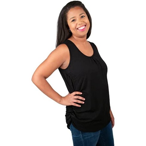 Bamboobies Nursing Tank For Breastfeeding, Black, Large : Target