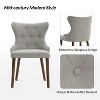 Lidia Mid-century Modern Wingback Dining Chair with Solid Wood Legs Set of 6|ARTFUL LIVING DESIGN - 3 of 4