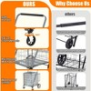 KTMBDW Large Folding Utility Shopping Cart with Removable Liner – Heavy Duty, 360° Swivel Wheels, Portable for Groceries, Laundry - 4 of 4