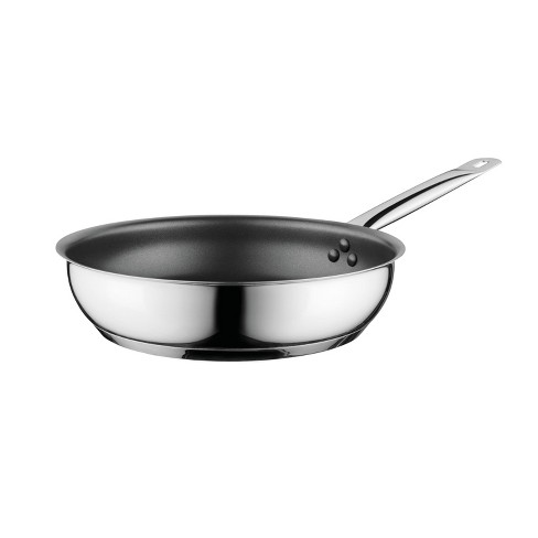 NutriChef 9.5 Large Fry Pan - PFOA/PFOS Free Stainless Steel Frying Pan  Kitchen Cookware w/ Durable Ceramic Non-Stick Coating, Silicone Wrap Handles
