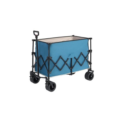 YONWAY Collapsible Wagon 220lbs with Big Wheels,Heavy Duty 300L Folding Utility Garden Cart with Big All-Terrain Beach Wheels & Drink Holders