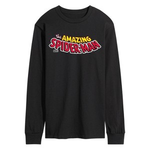 Men's - Marvel - Spider-man Editorial Logo Long Sleeve Graphic T-Shirt - 1 of 4