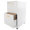 Lavish Home Rolling File Cabinet with Lock - 2 Drawer File Cabinet for Under Desk Storage - 3 of 4