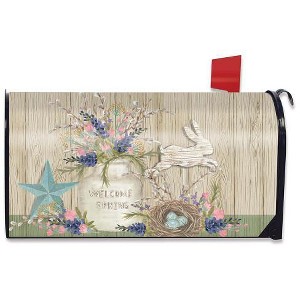 Briarwood Lane Gifts of Spring Primitive Magnetic Mailbox Cover Floral Mason Jar Standard - 1 of 3