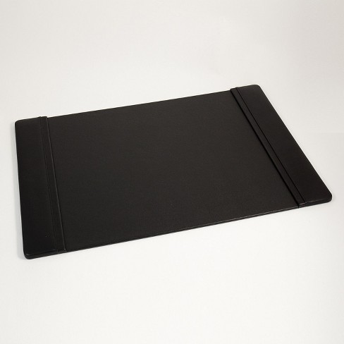 Bey-Berk Faux leather Desk Pad with Side Rail 17"" x 26"" Black (D413)  - image 1 of 2
