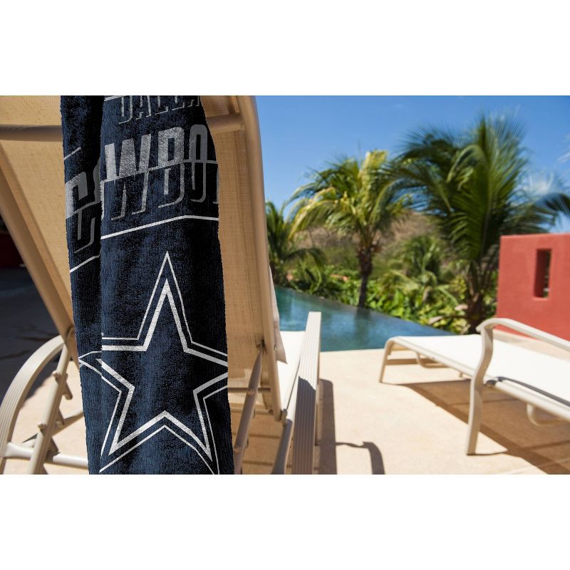 NFL Dallas Cowboys Splitter Beach Towel with Mesh Bag, 3 of 4