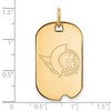 Black Bow Jewelry 14k Yellow Gold Plated Sterling Silver Ottawa Senators NHL Pendant - 2 of 3