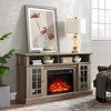 ORRD 58" TV Stand with 23" Fireplace Insert, Fits TVs up to 65", with Open & Closed Storage, Modern Entertainment Console, Gray Wash - 2 of 4