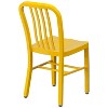 ADILE Modern Metal Dining Chairs Set of 2, Yellow - 4 of 4