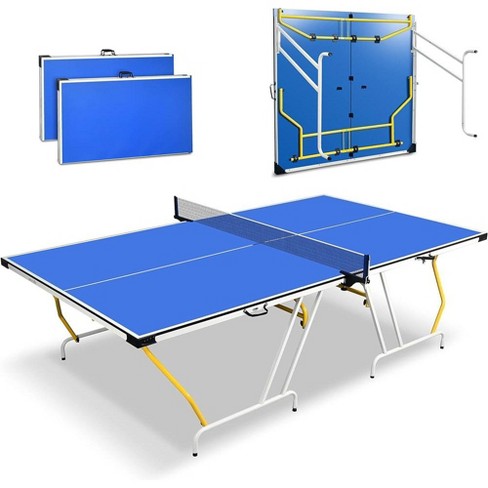 SereneLife Full Size Portable Ping Pong Table Set with Net - Blue - image 1 of 4