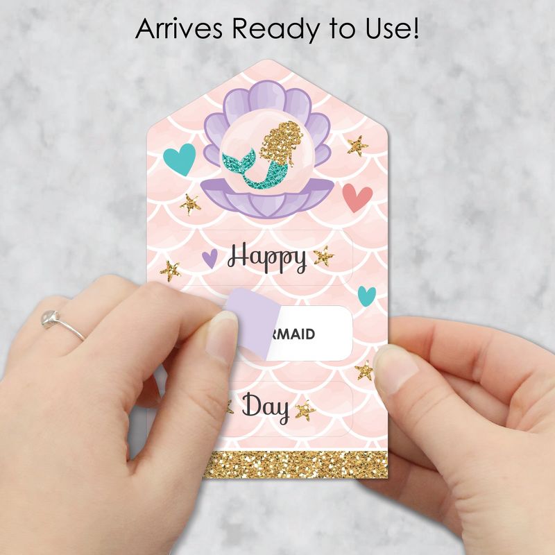 Big Dot of Happiness Let's Be Mermaids - Under the Sea Cards for Kids - Happy Valentine's Day Pull Tabs - Set of 12, 3 of 8