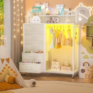 Aheaplus Dresser with 5 Fabric Drawers, Closet Storage - 1 of 4