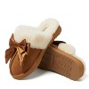 Fireside by Dearfoams Women's Sydney Genuine Shearling Scuff with Bow - 3 of 4