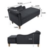 Bedroom Velvet Chaise Longue With Storage, Pillow and Nailhead Accents - ModernLuxe - 3 of 4