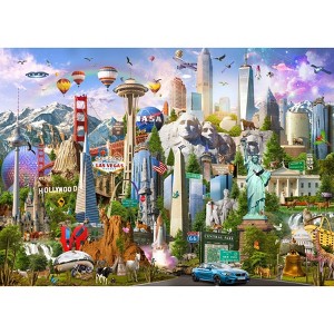 Brain Tree - American Pride 1000 Pieces Jigsaw Puzzle - Random Cut - 27.5"lx19.5"w - 1 of 1